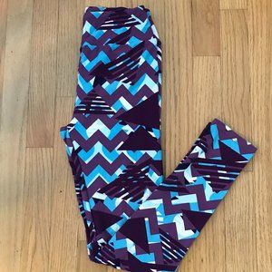 LuLaRoe One Size Zig Zag Pattern Leggings